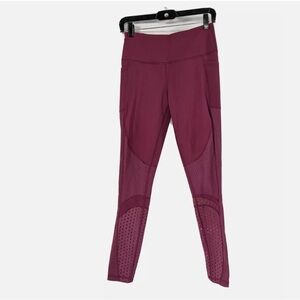 Victoria Sport Fuchsia Stretch Mesh Panel Knockout Leggings